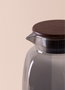 Hermia Botella de Vidrio con Tapa de Bambú Gris SSE0035